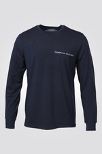 טישירט לגברים LOUNGE STRETCH CREWNECK בצבע נייבי