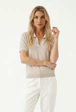 חולצת פולו סרוגה עם שרוולים קצרים | קנת קול