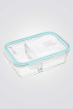 קופסת אחסון מחולקת זכוכית 0.1L