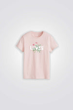 טישירט בצבע ורוד הדפס בחזית