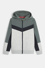 ג'קט קפוצ'ון גווני אפור לנערים