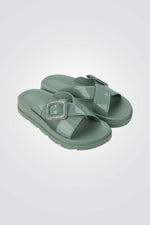 כפכפים MATCH רצועות מוצלבות בצבע ירוק