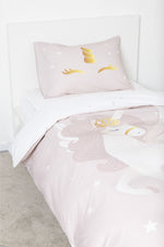 סט מצעים יחיד 90/200 דגם GOLD UNICORN