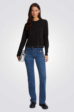 מכנסי ג'ינס Bootcut בצבע כחול