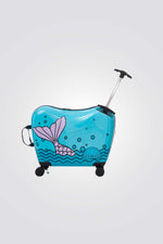 מזוודת ילדים בצבע כחול בת הים 20" | מרשמלו