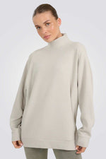 סווטשירט בגזרה רחבה עם צווארון גבוה | 4F