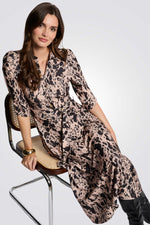 שמלת מידי הדפס אבסטרקטי