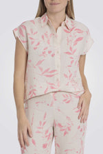 חולצת פשתן פרחונית לנשים