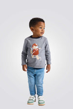 טישירט ארוכה לתינוקות עם הדפס פסים | אובייבי