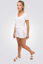 מכנסיים קצרים SIDE LOGO WHITE