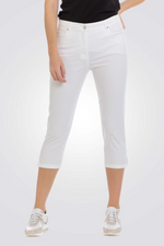 מכנסי כותנה בצבע לבן