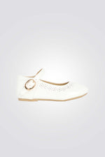 נעלי בלרינה פטנט עם רצועת עור לתינוקות