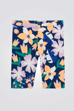 טייץ קצר בהדפס פרחוני לילדות