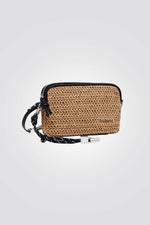 תיק כתף קלוע לנשים בצבע בז'