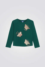 טישירט ארוכה עם דוגמת פרפרים | אוקיידי