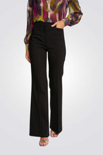 מכנסיים מחויטים פדלפון בצבע שחור