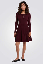 שמלת סריג לנשים עם שרוולים ארוכים | מורגן