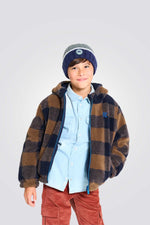 מעיל פרוותי לילדים בצבע חום