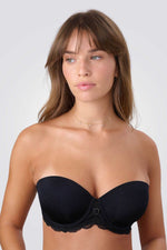 חזיית סטרפלס פוש-אפ שחורה