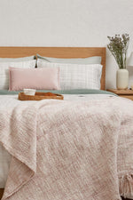 סט מצעים זוגי רחב 180/200 כותנה סאטן דגם ברוקלין