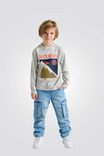 טישירט לילדים עם שרוולים ארוכים והדפס | אוקיידי