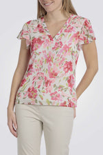 טישירט לנשים הדפס פרחוני