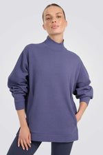 סווטשירט בגזרה רחבה עם צווארון גבוה | 4F