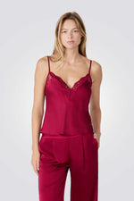 גופיית פיג’מה מסאטן עם עיטור תחרה REVELATION לנשים | איתם