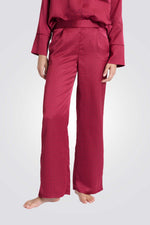 מכנסי פיג’מה סאטן עם הדפס IRREELLE לנשים | איתם