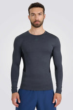 חולצת אימון ארוכה בגזרה צמודה לגברים | 4F