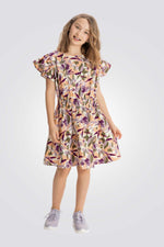 שמלה פרחונית קצרה לבנות