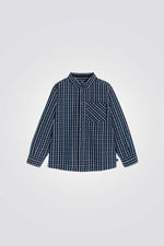 חולצה מכופתרת לילדים עם הדפס משבצות | אוקאיידי