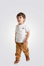 מכנסיים לתינוקות בצבע קאמל | אובייבי