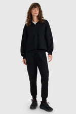 מכנסי טרנינג מבד אינטרלוק לנשים | 4F