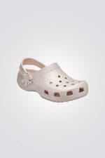כפכפי פנינה לילדים במידות קטנות Toddler Classic Pearl Shine Clog | קרוקס