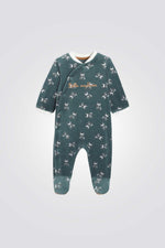 אוברול פיג'מה לתינוקות עם הדפס | אובייבי