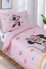 סט מצעים מיטה וחצי 120/200 ס"מ MINNIE star | דיסני