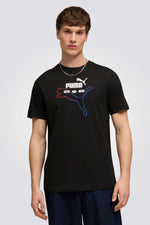 טישירט ממותגת קצרה לגברים | פומה