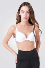 חזיית טי לוגו לבנה