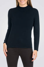 סריג בייסיק צווארון גבוה נייבי