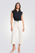 חולצת קשירה עם שרוולים קצרים | מורגן