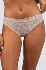 תחתון תחרה ביקיני בצבע ניוד