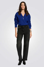 ג'ינס רחב לנשים בצבע אפור | מורגן