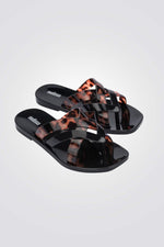 כפכפי אצבע LANA בצבע שחור/מנומר