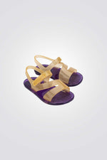 סנדלים לתינוקות וילדות THE REAL JELLY בצבעי סגול/צהוב