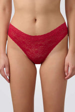 תחתון תחרה ביקיני בצבע אדום