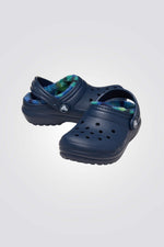 כפכפי פרווה לילדים במידות קטנות Classic Lined Bold Check Clog T | קרוקס
