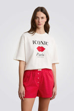 חולצת פיג'מה שרוולים קצרים ICONIC לנשים | איתם