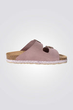 כפכפי זמש לנשים ATLAS בצבע ורוד כהה