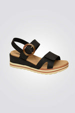 סנדלי פלטפורמה דמוי עור